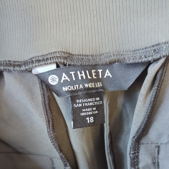 [NWT] Athleta Nolita Green Wide Leg Pants - Picture 5 of 10